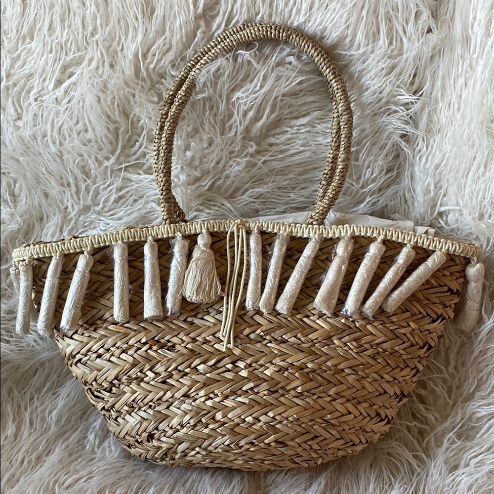 NWT Florabella Wilmington Tote, Natural & Ivory - Picture 3 of 9